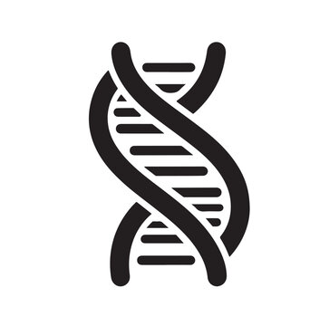 DNA flat vector icon silhouettes illustration 