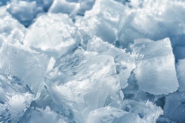 Abstract Blue Ice Texture. Generative AI