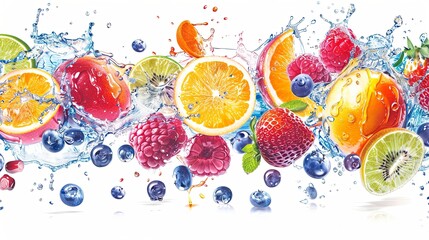 Fresh Fruit Splash with Water.