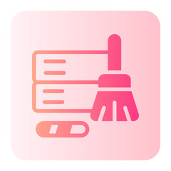 Fototapeta premium data cleaning gradient icon