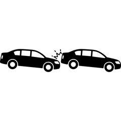Car Accident. Brocken Car Icon