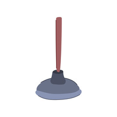 plumbing plunger cartoon. water rubber, line boiler, unclog pump plumbing plunger sign. isolated symbol vector illustration