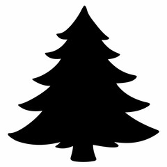 christmas tree vector illustration, green christmas tree isolated on white, tree vector art, christmas vector Line art