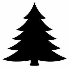 christmas tree vector illustration, green christmas tree isolated on white, tree vector art, christmas vector Line art