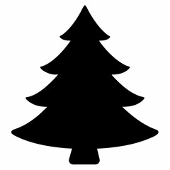 Fototapeta premium christmas tree vector illustration, green christmas tree isolated on white, tree vector art, christmas vector Line art
