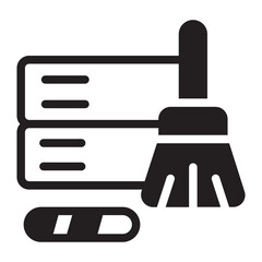 data cleaning glyph icon
