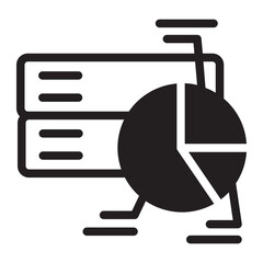 data analytics glyph icon