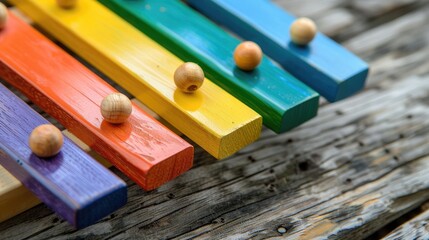 Colorful wooden xylophone for children s early music education