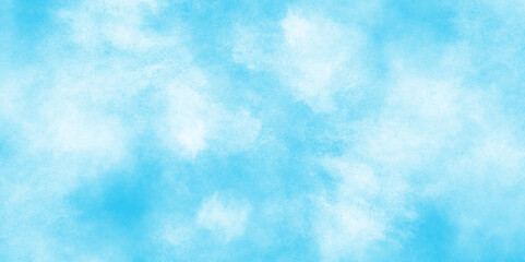 blue watercolor splash stroke of cloudy sky background, Pastel sky blue paper texture pattern background, soft cloudy sky blue watercolor background with soft tiny fogg or clouds.