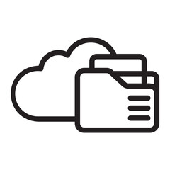 cloud computing line icon