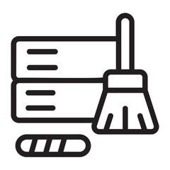 data cleaning line icon