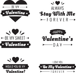 Happy Valentine Day logo template vector eps