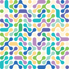 Seamless meatball pattern with colorful. Geometric pattern. Abstract minimalist blob dot background 