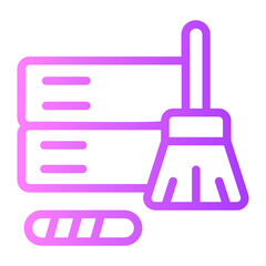 data cleaning gradient icon
