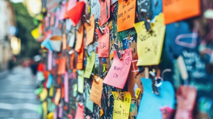 Local event flyer on a community bulletin board