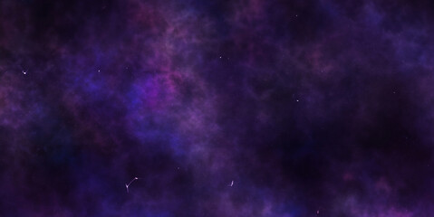 High-Definition Equirectangular Projection of Space Galaxy Nebula and Stars, Environmental Background. Fractal 3D Illustration.