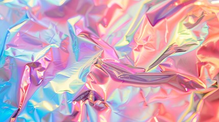 Fototapeta premium Holographic Background, Iridescent Texture.