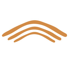 Hand drawn abstract organic shapes