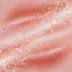 Fototapeta premium A pink background with a white star and white cloud