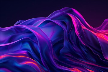 Obraz premium Abstract Swirling Neon Lights.