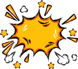 Comic bubbles element isolated