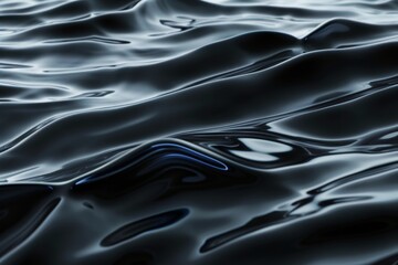 Obraz premium Captivating Abstract Illustration of Swirling Midnight Waves, abstract illustration, black colors wave, ethereal elegance, captivating, swirling, midnight waves, artistic, enigmatic