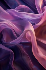 Obraz premium Beautiful purple pink silk satin background. Soft folds on shiny fabric. Luxury background with copy space for design. Web banner. Valentine's day, birthday. Table top view, flat lay.