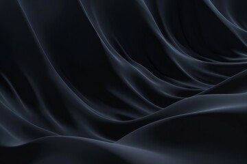 Obraz premium Captivating Abstract Illustration of Swirling Midnight Waves, abstract illustration, black colors wave, ethereal elegance, captivating, swirling, postcard, banner, Design