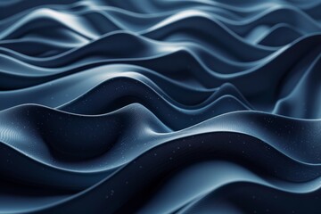 Obraz premium Captivating Abstract Illustration of Swirling Midnight Waves, abstract illustration, black colors wave, ethereal elegance, captivating, swirling, postcard, banner, Design