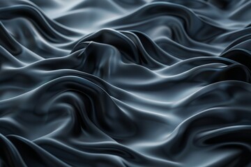 Obraz premium Captivating Abstract Illustration of Swirling Midnight Waves, abstract illustration, black colors wave, ethereal elegance, captivating, swirling, postcard, banner, Design