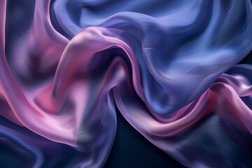 Obraz premium Beautiful purple pink silk satin background. Soft folds on shiny fabric. Luxury background with copy space for design. Web banner. Valentine's day, birthday. postcard, banner, Design