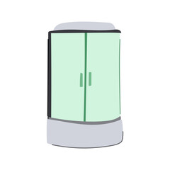 modern shower cabin cartoon. box hotel, et clean, room water modern shower cabin sign. isolated symbol vector illustration