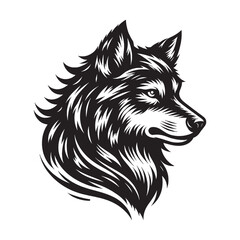 wolf silhouette vector design. illustration