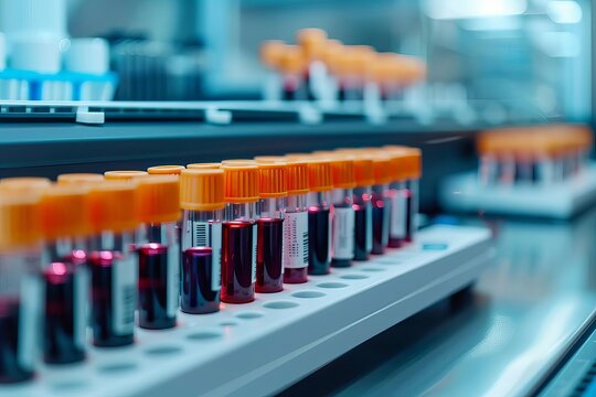 Automated DNA sequencing machine in a lab, genetics, automation technology