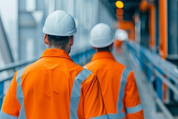 Engineers conducting structural integrity tests on a bridge, detection, safety procedures
