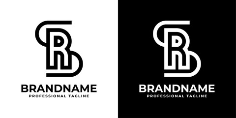 Letters SR Monogram Logo, suitable for any business with SR or RS initials