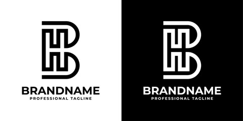 Letters BH Monogram Logo, suitable for any business with BH or HB initials