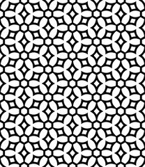 Black and white seamless abstract pattern. Background and backdrop. Grayscale ornamental design.