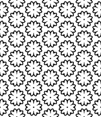 Black and white seamless abstract pattern. Background and backdrop. Grayscale ornamental design.