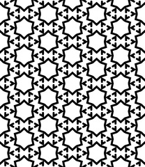 Black and white seamless abstract pattern. Background and backdrop. Grayscale ornamental design.