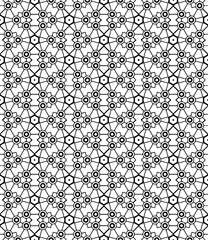 Black and white seamless abstract pattern. Background and backdrop. Grayscale ornamental design.