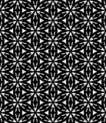 Black and white seamless abstract pattern. Background and backdrop. Grayscale ornamental design.