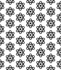 Black and white seamless abstract pattern. Background and backdrop. Grayscale ornamental design.