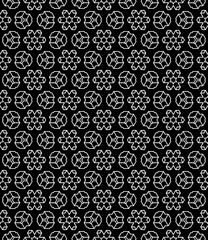 Black and white seamless abstract pattern. Background and backdrop. Grayscale ornamental design.