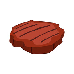 food steak grill cartoon. cook barbeque, black fork, fire party food steak grill sign. isolated symbol vector illustration