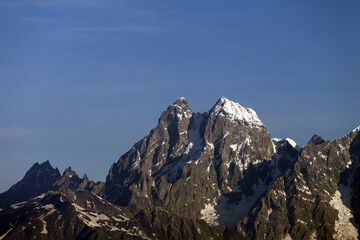 Obraz premium Mt. Ushba, Caucasus Mountains, Georgia.