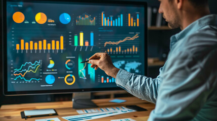 A data analyst creating interactive data visualizations.
