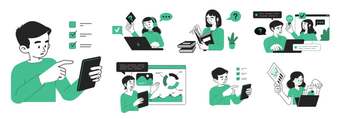 Business concept illustrations.