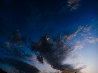Sunset over cloud 