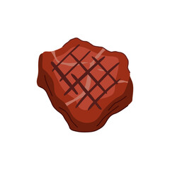 barbeque steak grill cartoon. black fork, fire party, summer chicken barbeque steak grill sign. isolated symbol vector illustration